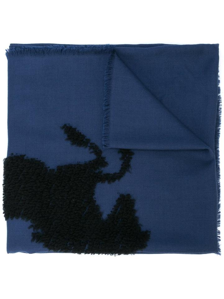 Chloé Horse Knitted Scarf - Blue