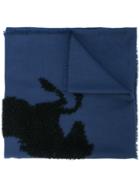 Chloé Horse Knitted Scarf - Blue