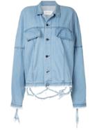 Strateas Carlucci Oversized Denim Jacket - Blue
