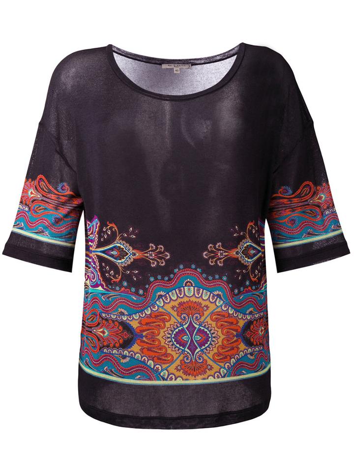 Etro - Paisley Pattern T-shirt - Women - Spandex/elastane/viscose - 46, Women's, Black, Spandex/elastane/viscose