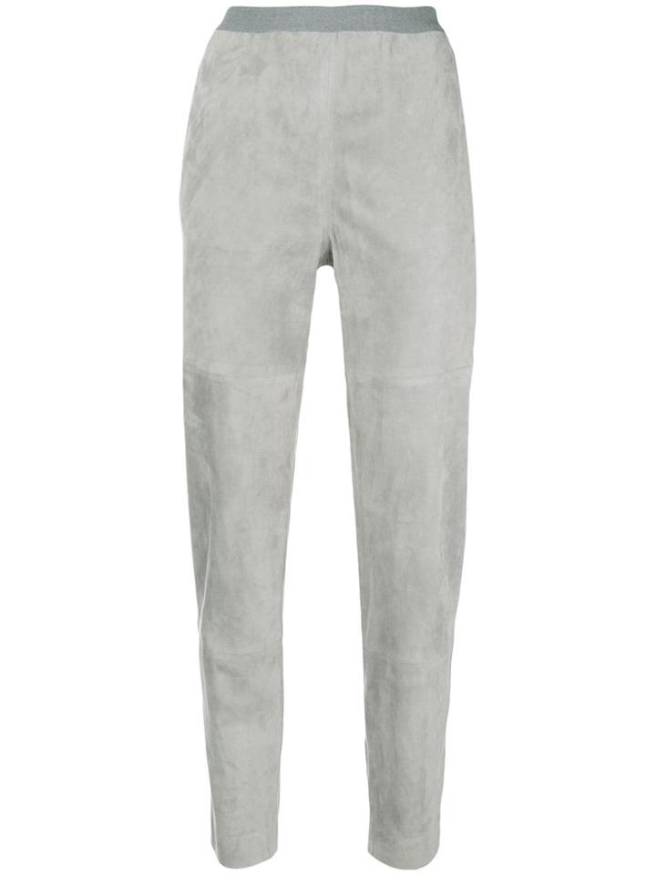Fabiana Filippi Elasticated Waist Tapered Trousers - Grey
