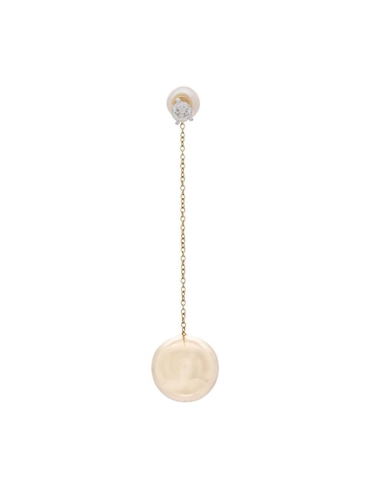 Delfina Delettrez 18kt Gold And Diamond Double Back Single Earring -