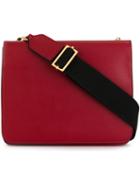 Marni Rectangular Crossbody Bag, Women's, Red, Calf Leather