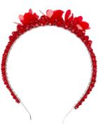 Simone Rocha Flower Embellished Headband - Red