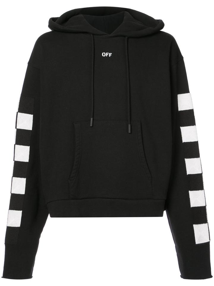 Off-white Checked Hoodie - Black