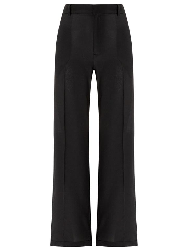 Reinaldo Lourenço - Silk Trousers - Women - Silk - 36, Black, Silk