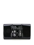 Perrin Paris Lace-up Detail Clutch - Black