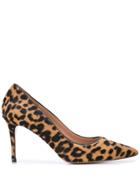 Veronica Beard Aurora Leopard Print Pumps - Brown