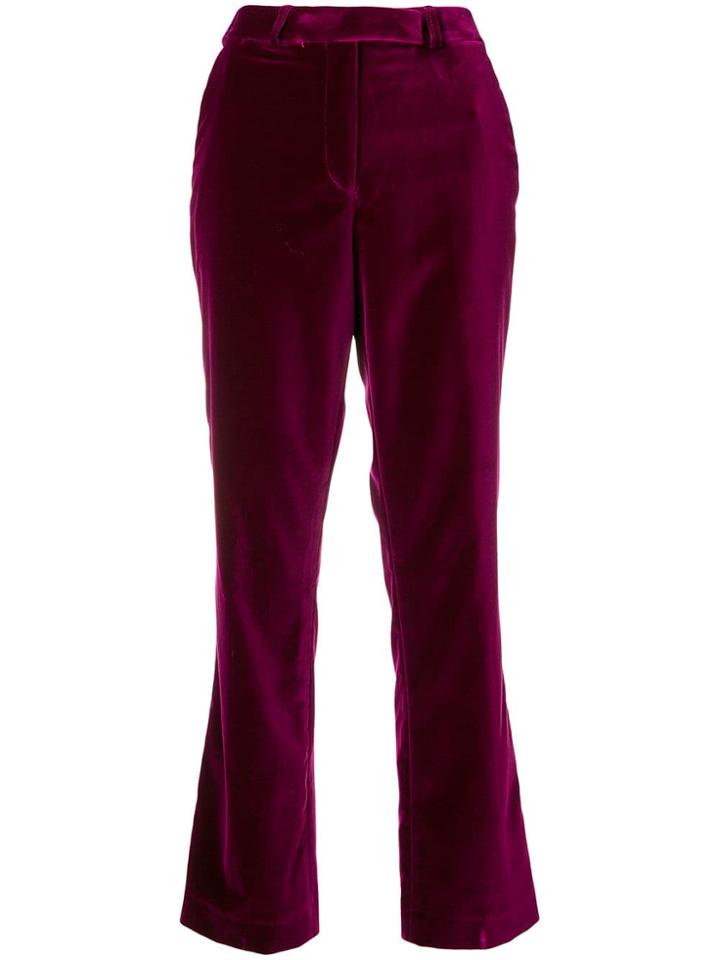 Etro Flared Tailored Trousers - Pink & Purple