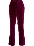 Etro Flared Tailored Trousers - Pink & Purple