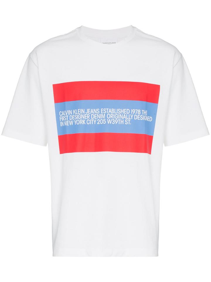 Calvin Klein Jeans Est. 1978 Logo Patch T-shirt - White