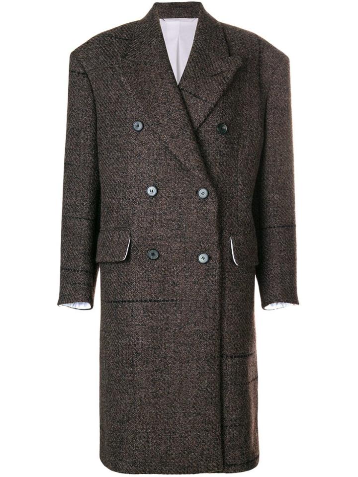 Calvin Klein 205w39nyc Oversized Double Breasted Coat - Brown