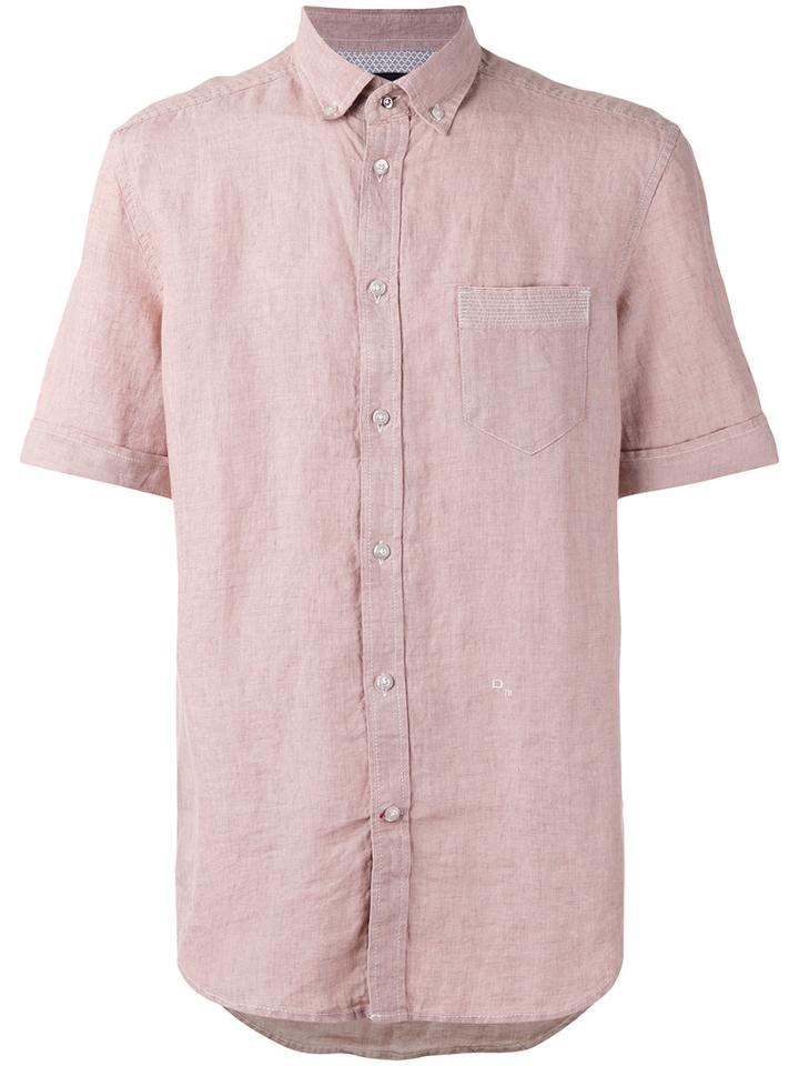 Diesel - Plain Shirt - Men - Cotton/linen/flax - M, Red, Cotton/linen/flax