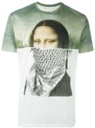Neil Barrett Mona Lisa Print T-shirt, Men's, Size: Xl, White, Cotton