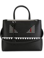 Fendi 2jours Tote, Women's, Black, Calf Leather/metal Other