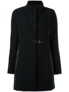 Fay Padded Panel Coat, Women's, Size: Medium, Black, Wool/polyamide