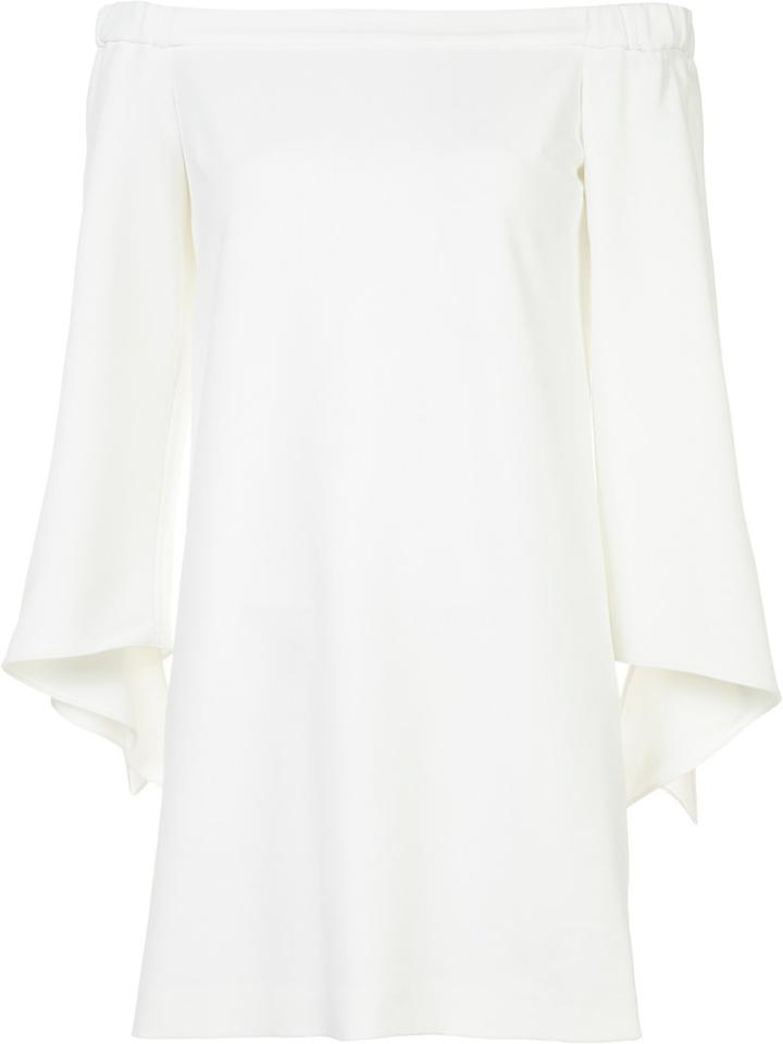 Tibi Off-shoulder Dress, Women's, Size: 2, White, Polyester/spandex/elastane
