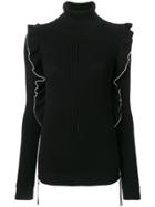 No21 Ruffle Detail Sweater - Black