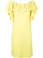 P.a.r.o.s.h. - Frill Dress - Women - Polyester - M, Yellow/orange, Polyester