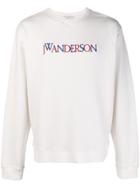 Jw Anderson Front Logo Sweatshirt - White