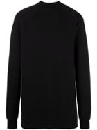 Rick Owens Drkshdw Long Baseball Sweatshirt, Men's, Size: Small, Black, Cotton