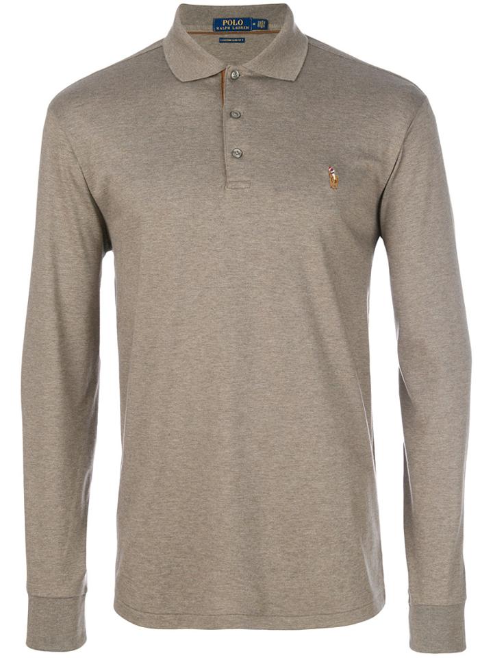Polo Ralph Lauren Longsleeved Polo Shirt - Nude & Neutrals