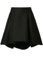 Halston Heritage Pleated Skirt, Women's, Size: 14, Black, Cotton/silk/polyester