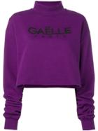 Gaelle Bonheur Logo Print Sweatshirt - Purple