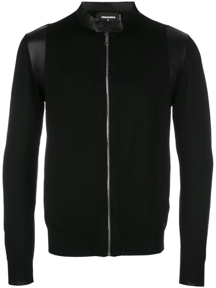 Dsquared2 Zipped Knitted Sweatshirt - Black