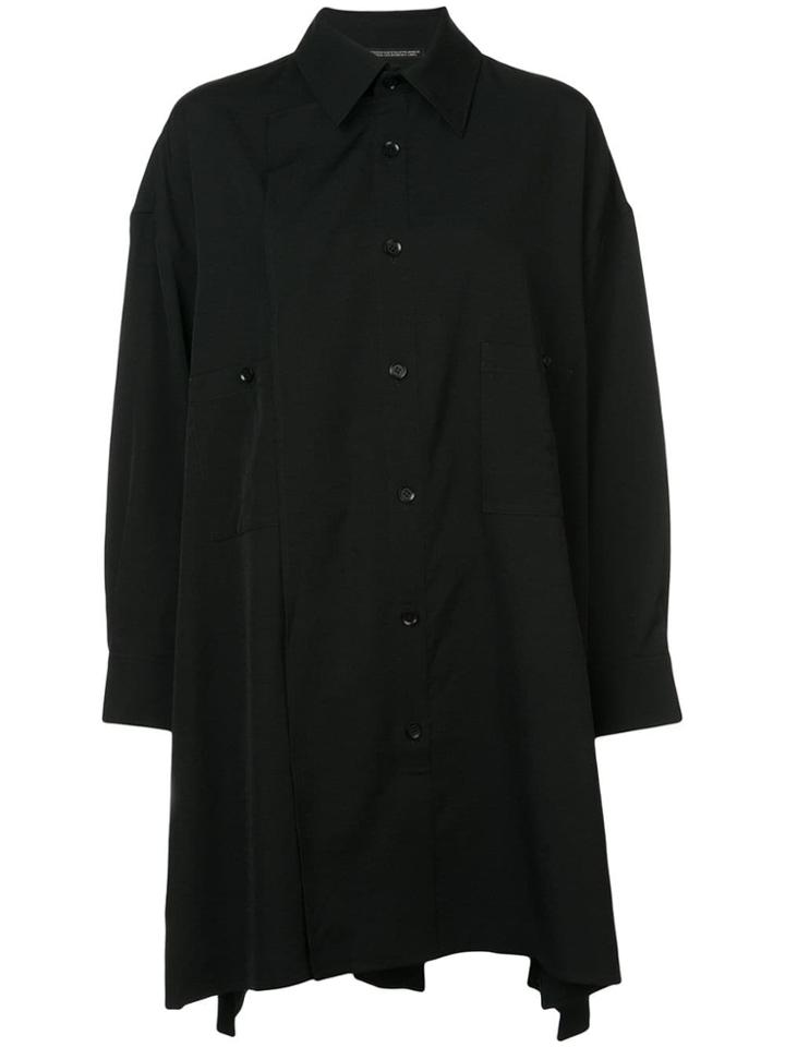 Yohji Yamamoto Mid-length High Low Shirt - Black