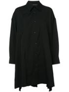 Yohji Yamamoto Mid-length High Low Shirt - Black
