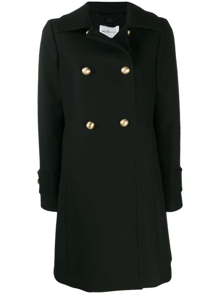 Be Blumarine Double Breasted Coat - Black