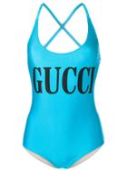 Gucci Logo Swimsuit - Blue