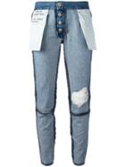 Unravel Project Inside Out Jeans - Blue
