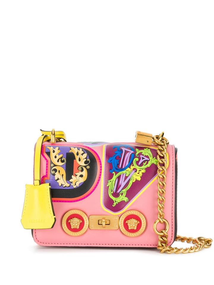 Versace Alphabet Print Mini Bag - Orange