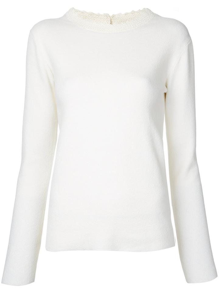 Le Ciel Bleu Boucle Jumper, Women's, Size: 36, White, Cotton/nylon/polyester