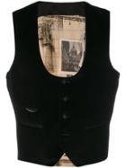 Al Duca D'aosta 1902 Scoop Neck Waistcoat - Black