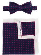 Fefè Butterfly Print Bow Tie Set - Blue