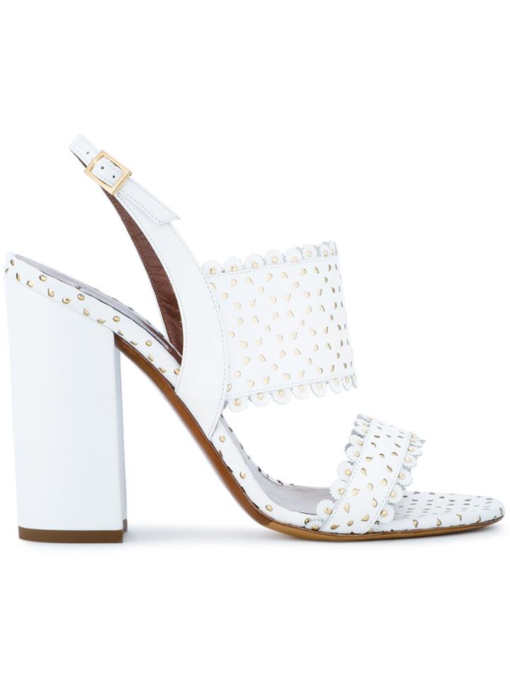 Tabitha Simmons Senna Perforated Sandals - White