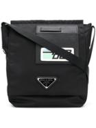 Prada Technical Fabric Shoulder Bag - Black