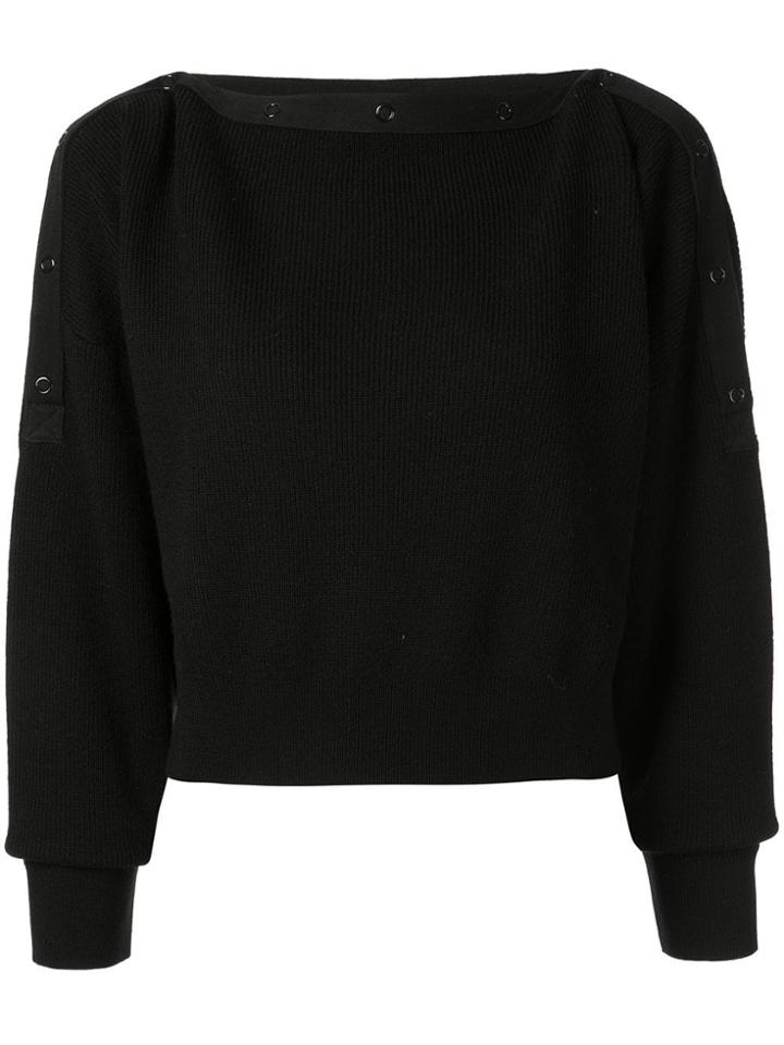 T By Alexander Wang Snap Button Jumper - Black