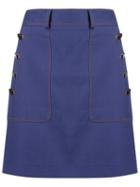 Talie Nk High-waisted Skirt, Women's, Size: 34, Blue, Cotton/spandex/elastane/viscose
