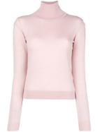 Emilio Pucci Roll Neck Long Sleeved Knit Top - Pink & Purple