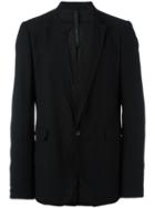 Poème Bohémien One Button Blazer, Men's, Size: 52, Black, Cotton/virgin Wool