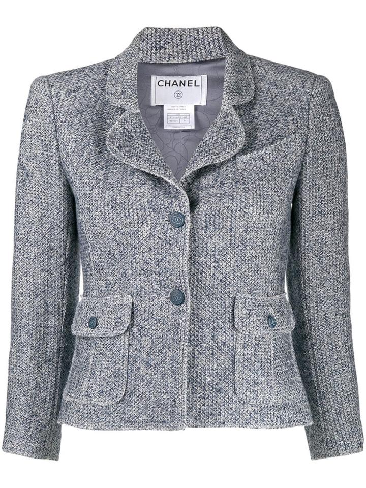 Chanel Pre-owned 2003 Fitted Jacket - Blue