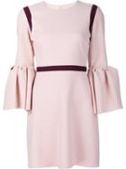 Roksanda Trim Panel Flared Sleeve Shift Dress, Women's, Size: 6, Pink/purple, Polyester