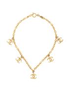 Chanel Vintage Cc Logos Chain Pendant Necklace - Gold