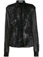 Givenchy Crystal Studded Knit Shirt - Black