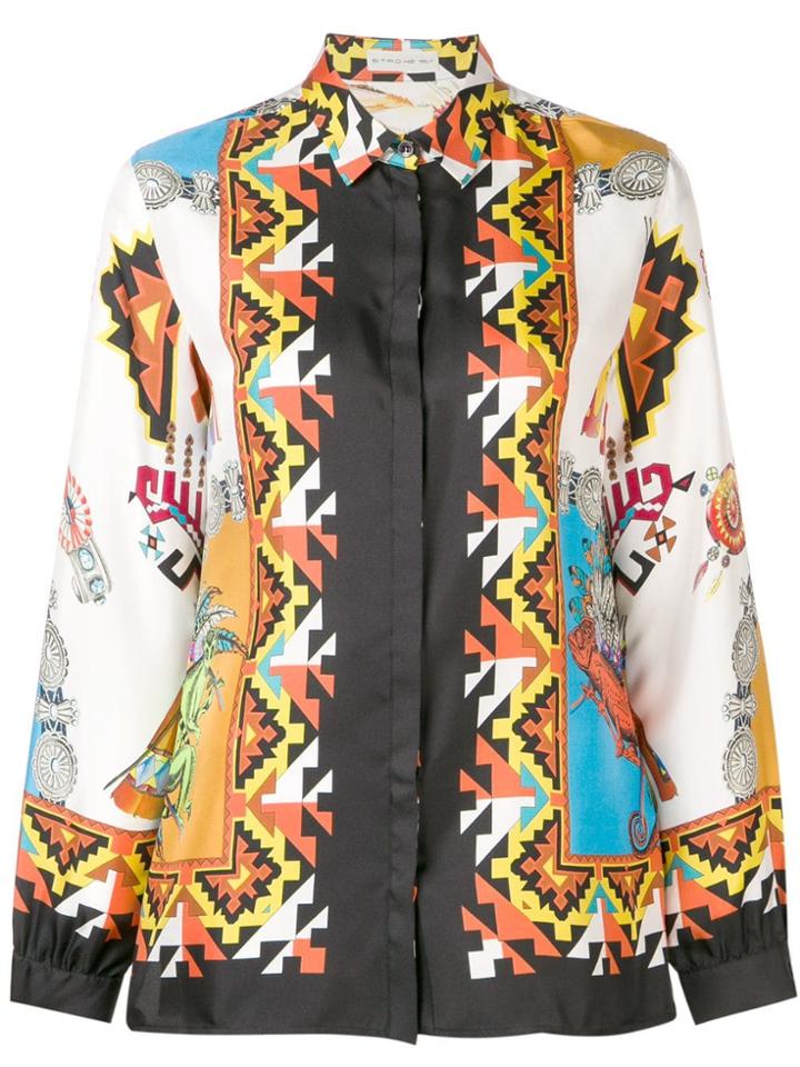 Etro Printed Loose Blouse - Orange