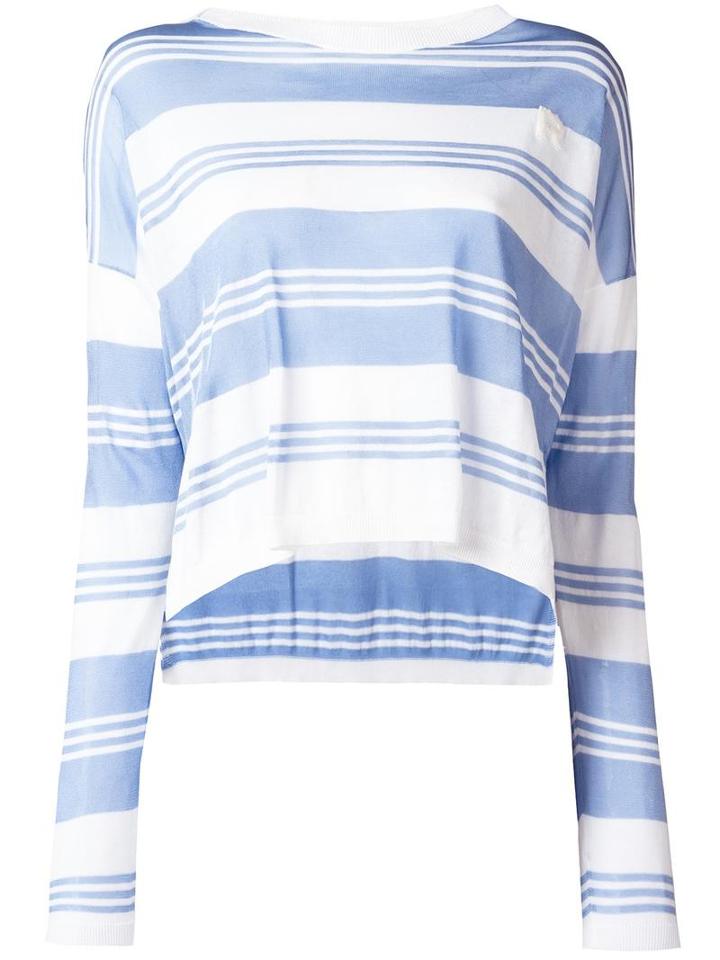 Rochas Striped Jumper, Women's, Size: 38, Blue, Cotton/polyamide/viscose
